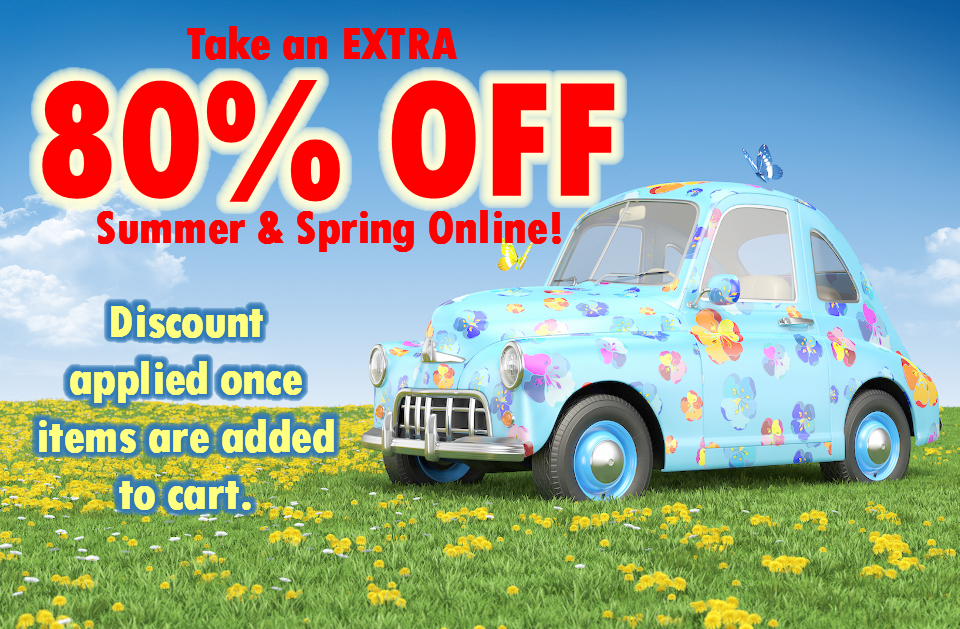80% OFF online Summer & Spring!