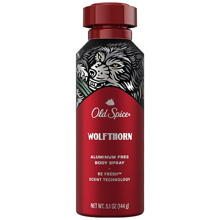 Old Spice Body Spray for Men Wolfthorn  5.1 Oz