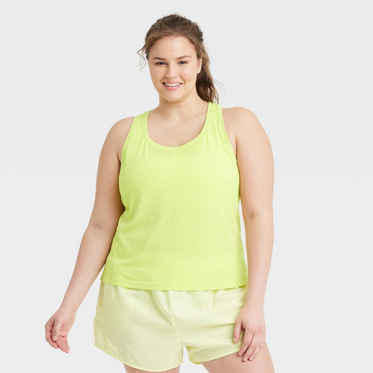 Women's Seamless Short Tank Top - All in Motion™ Lime Green 3X
