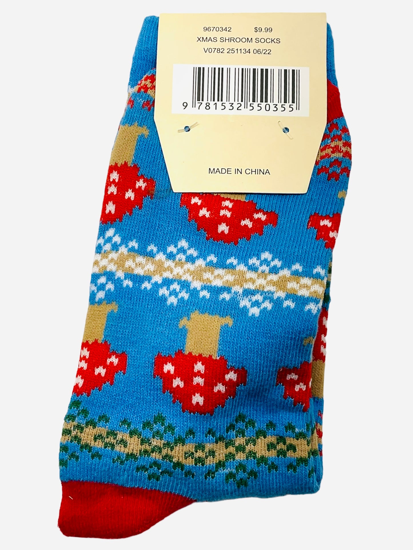 Christmas Shroom Socks