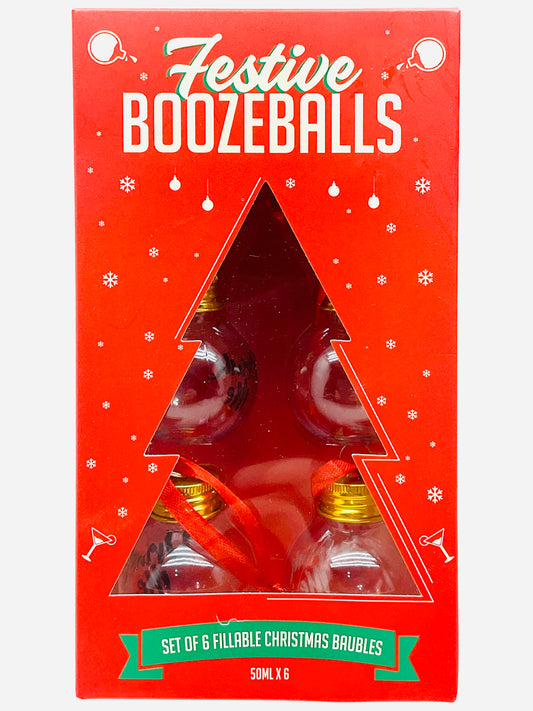 Festive Boozeballs Fillable Christmas Baubles