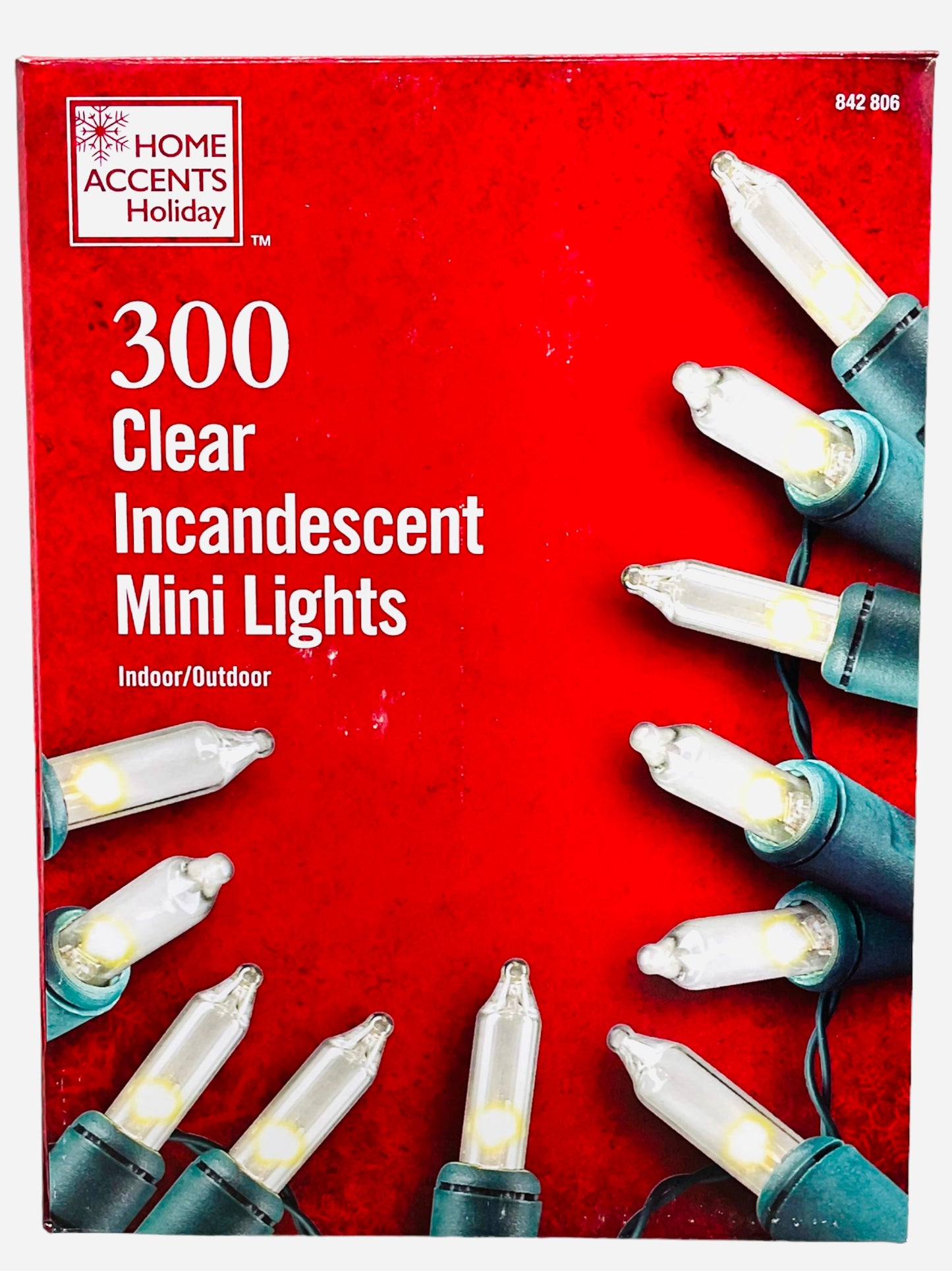 300 Clear Incandescent Mini Lights (68’6” Lighted Length)