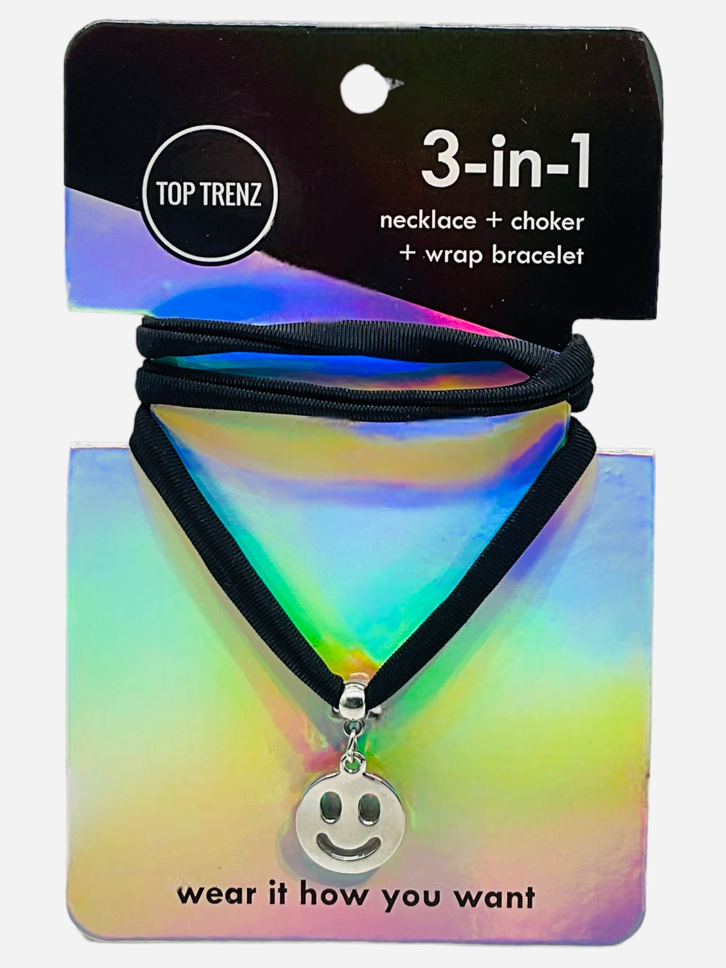Top Trenz 3-in-1 Necklace+Choker+Wrap Bracelet (Style May Vary Chosen At Random)