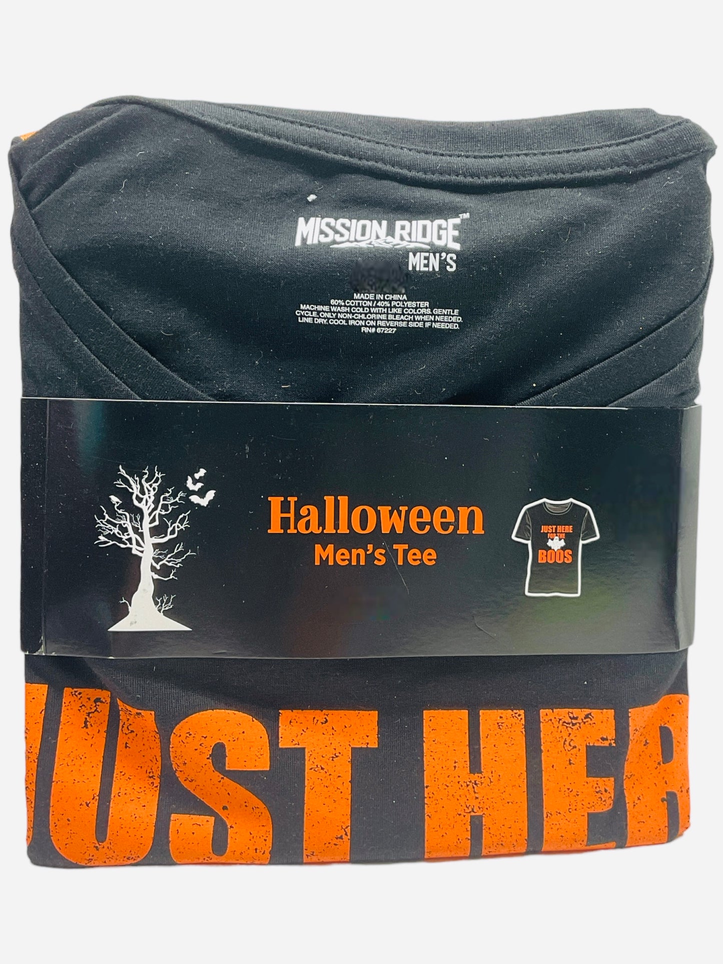 Halloween Mens Tee (Just Here For The Boos) (You Choose Size)