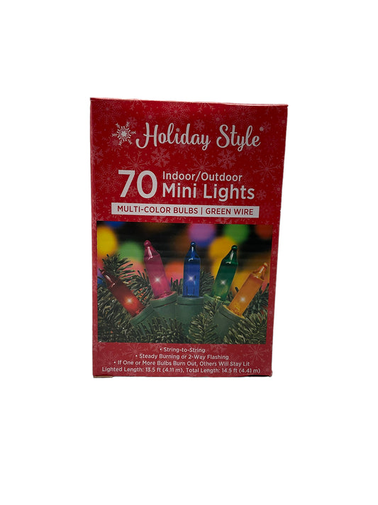 Christmas Mini Lights 70 count (Clear or Multi-Color)