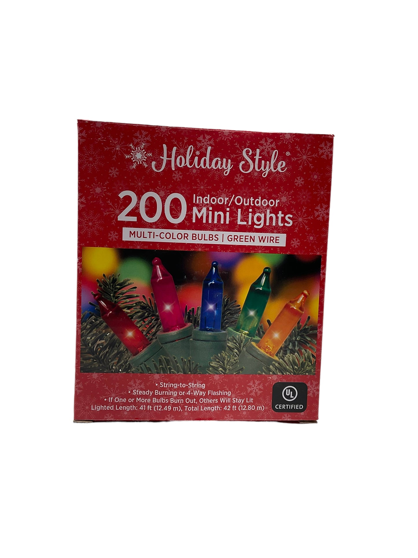 200ct Christmas Mini Lights (Clear or Multi-Color)
