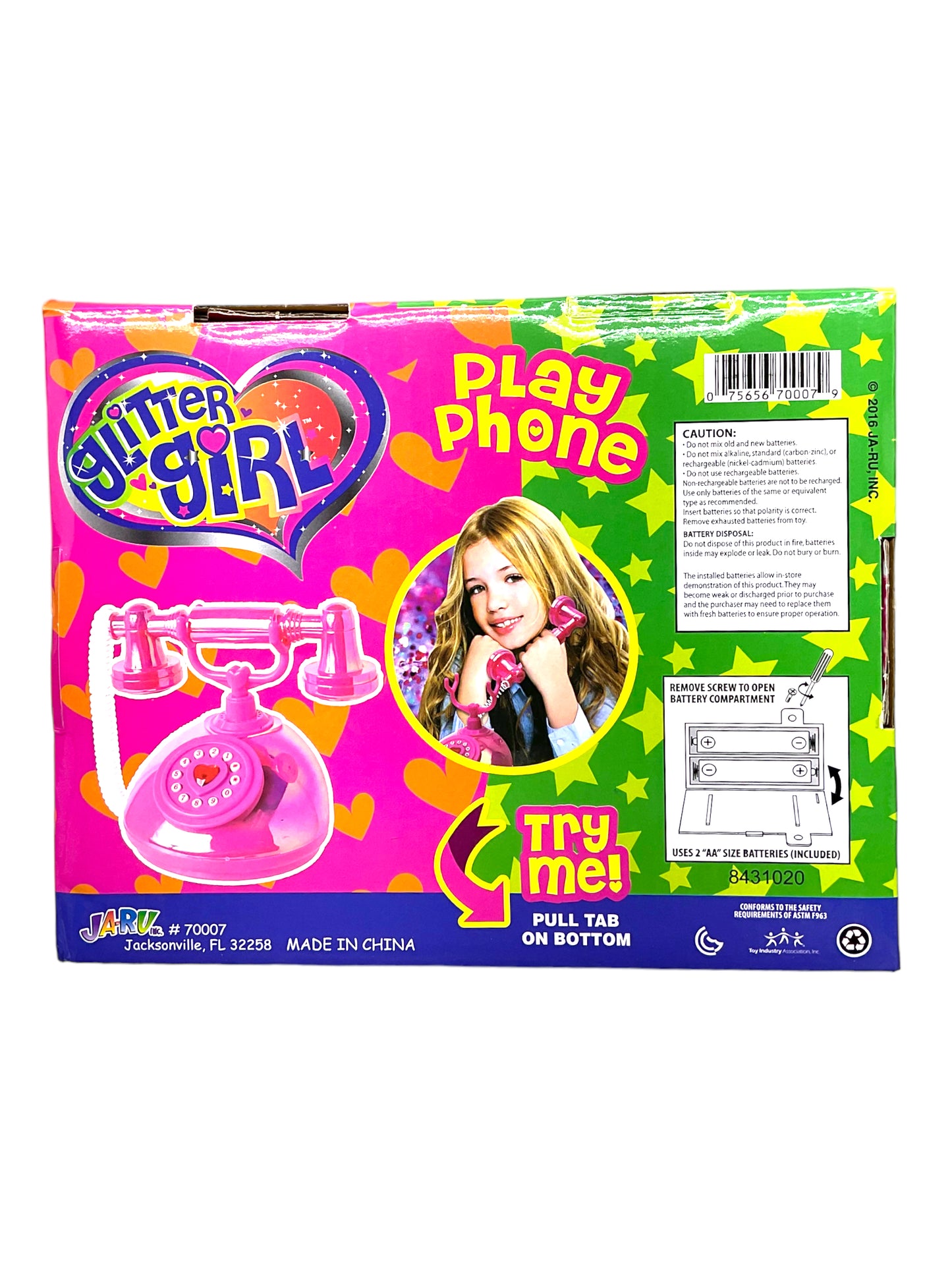 Glitter Girl Play Phone (Colors May Vary Chosen At Random)