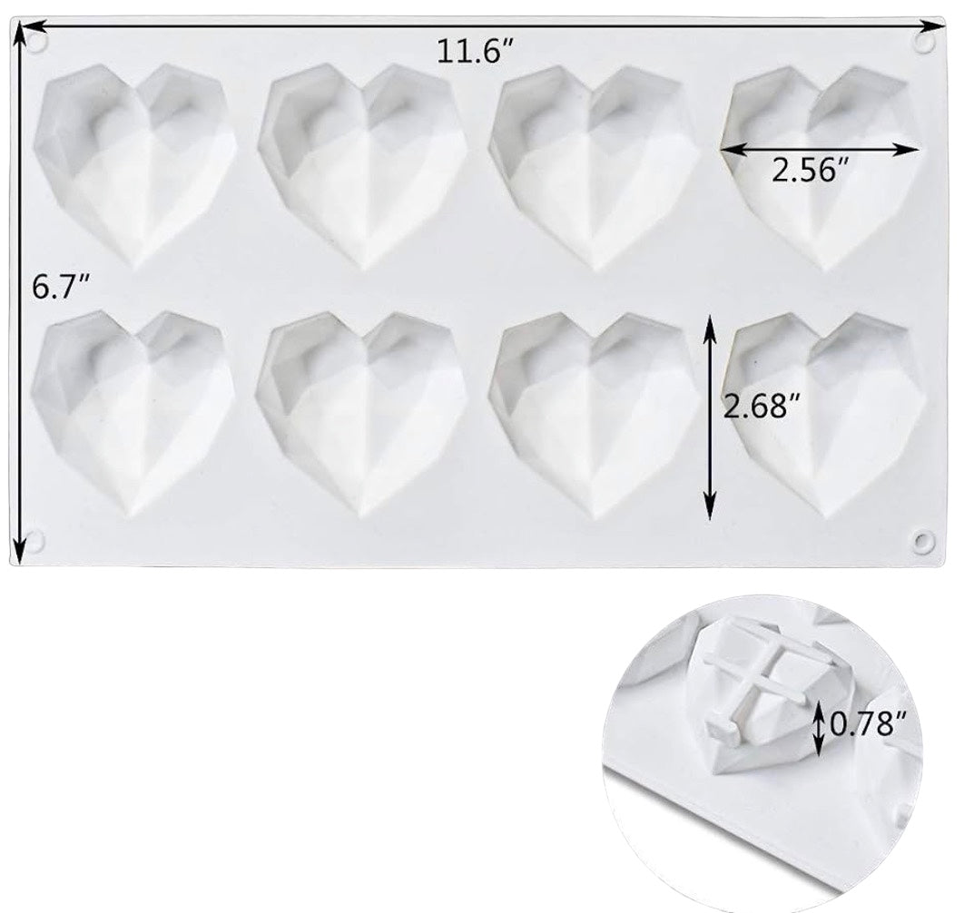 Heart Diamond Chocolate Molds