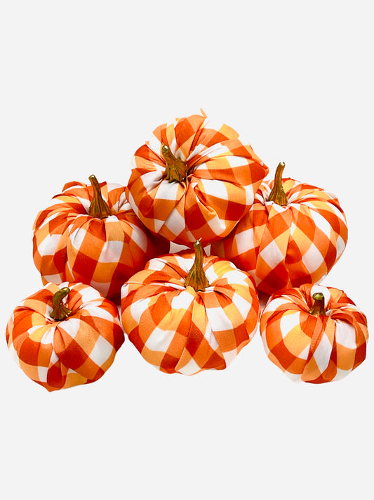 Mini Decorative Pumpkins (Chosen At Random 6 CT Sizes Vary 2.5”x1.5”-1.5”x1”)