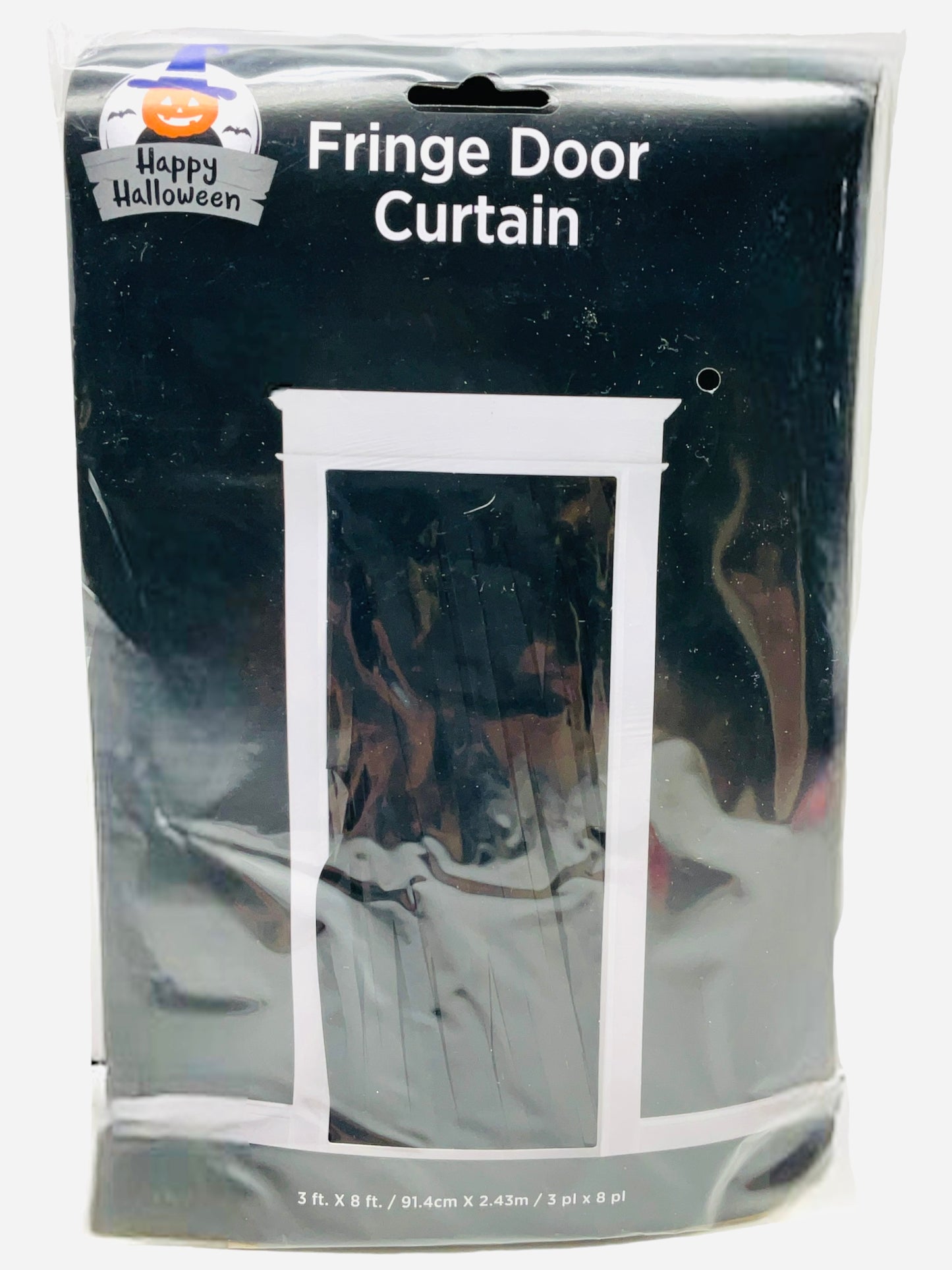 Fringe Door Curtain (Color Black)(3ftx8ft)