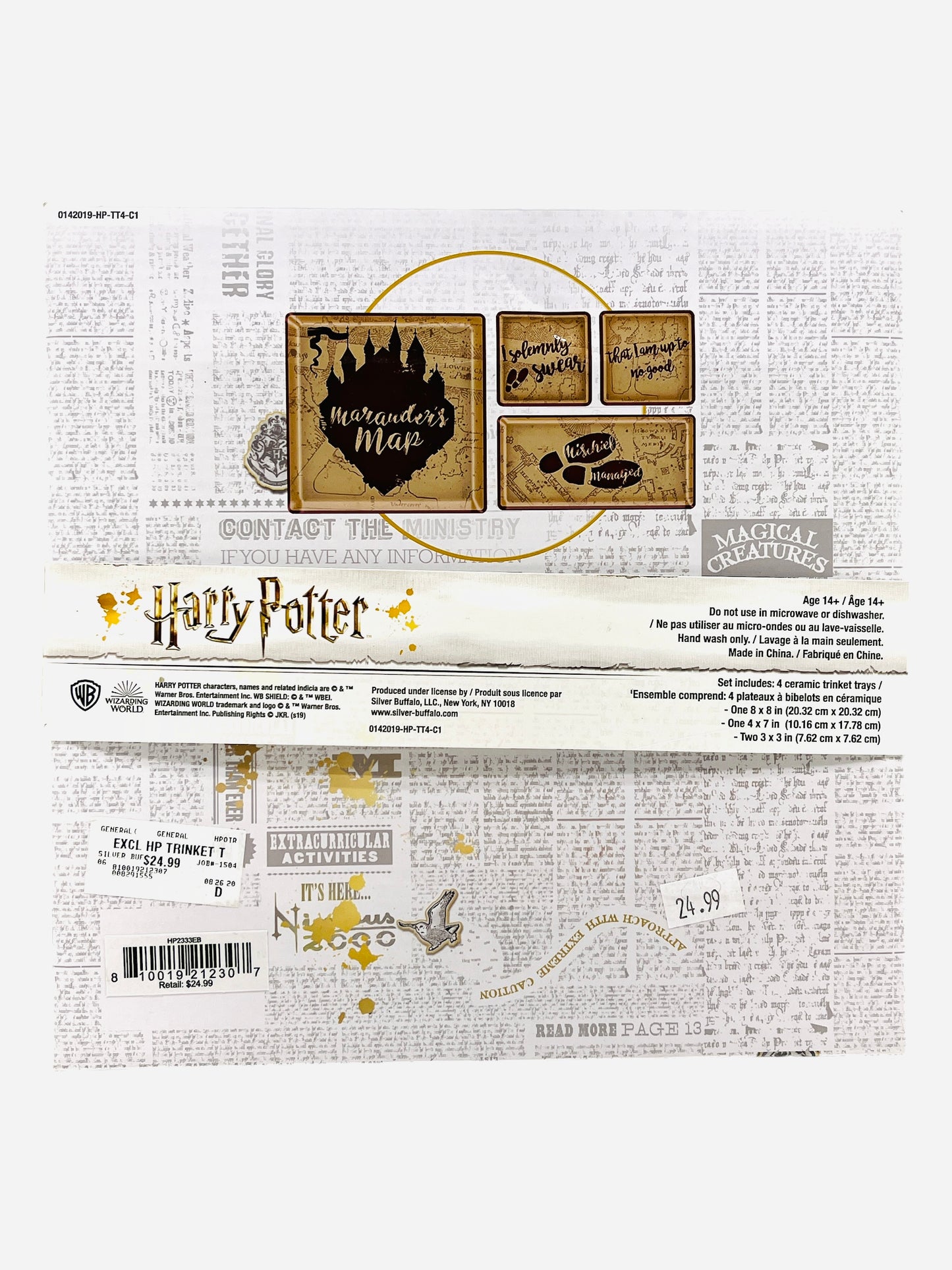 4 Pack of Harry Potter Ceramic Set