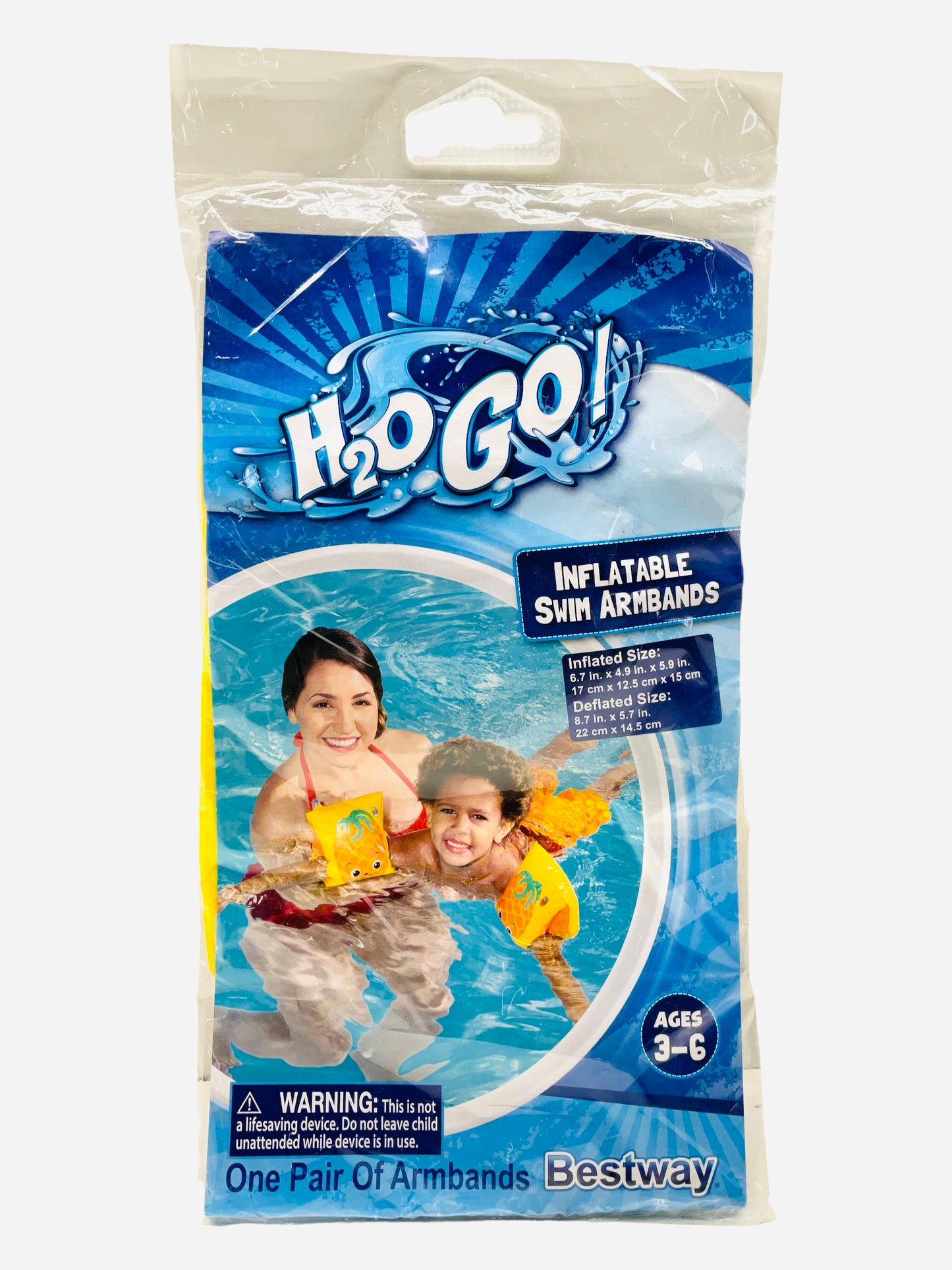 H2O Go Inflatable Swim Armbands (Chosen at Random) (Ages 3-6)