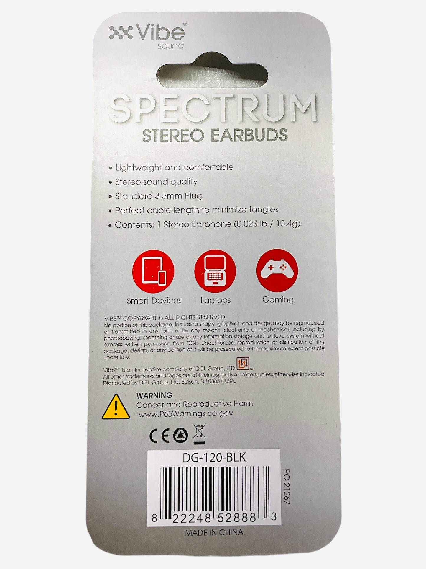 Spectrum Stereo Earbuds (Color Chosen at Random)