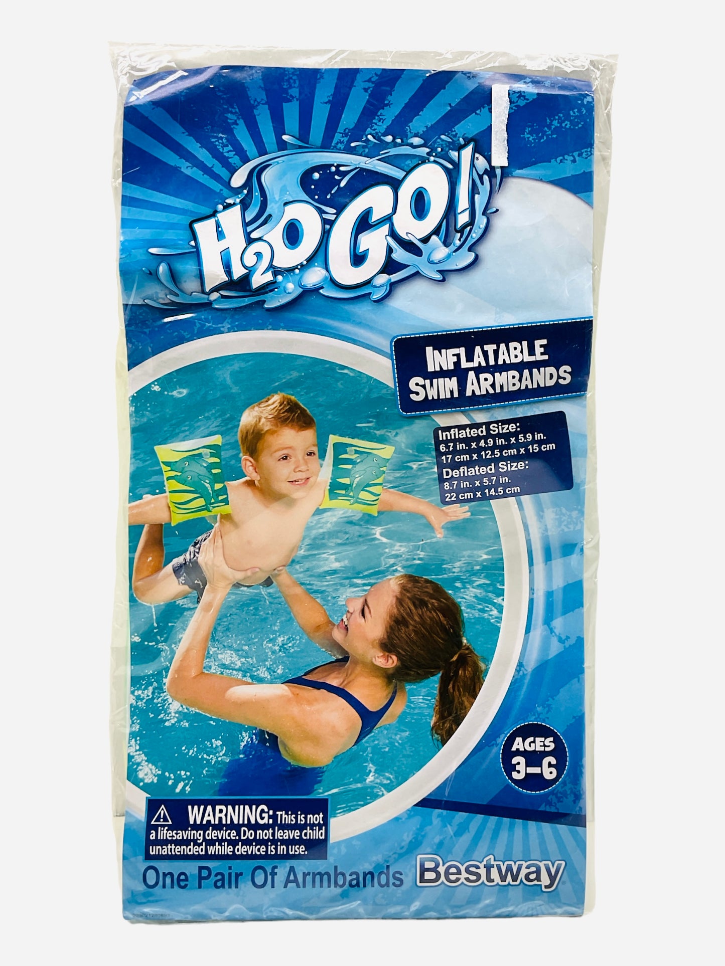 H2O Go Inflatable Swim Armbands (Chosen at Random) (Ages 3-6)