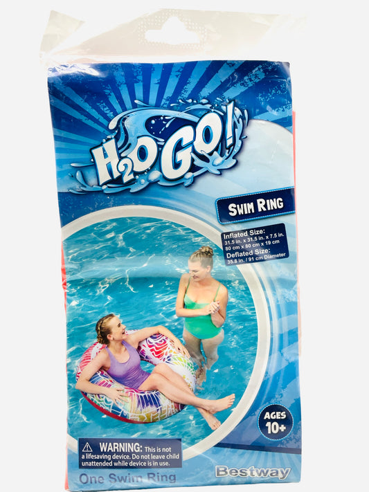 H2O Go Inflatable Swim Ring Style and Colors May Vary Chosen at Random (Ages 10+)
