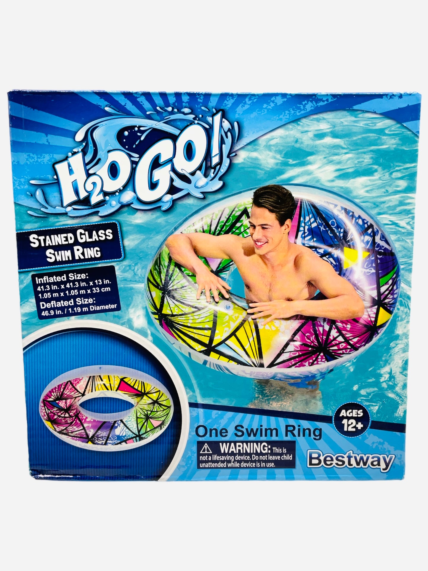 H2O Go Inflatable Stained Glass Swim Ring (Ages 12+)