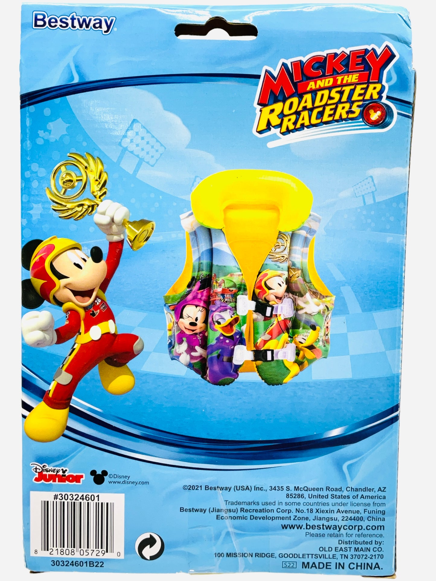 Disney Junior Mickey and the Roadster Racer Inflatable Swim Vest (Ages 3-6)