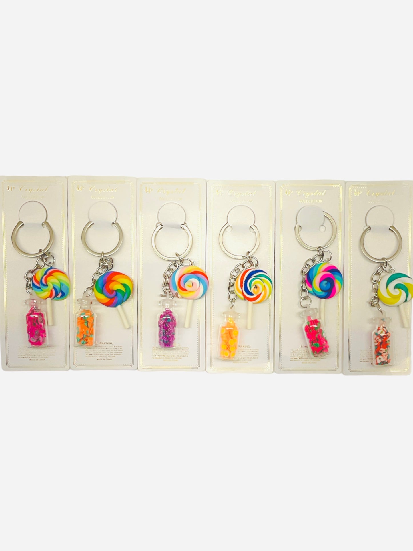 Crystal Collection Fruit and Lollipop Key Chains (Chosen at Random)