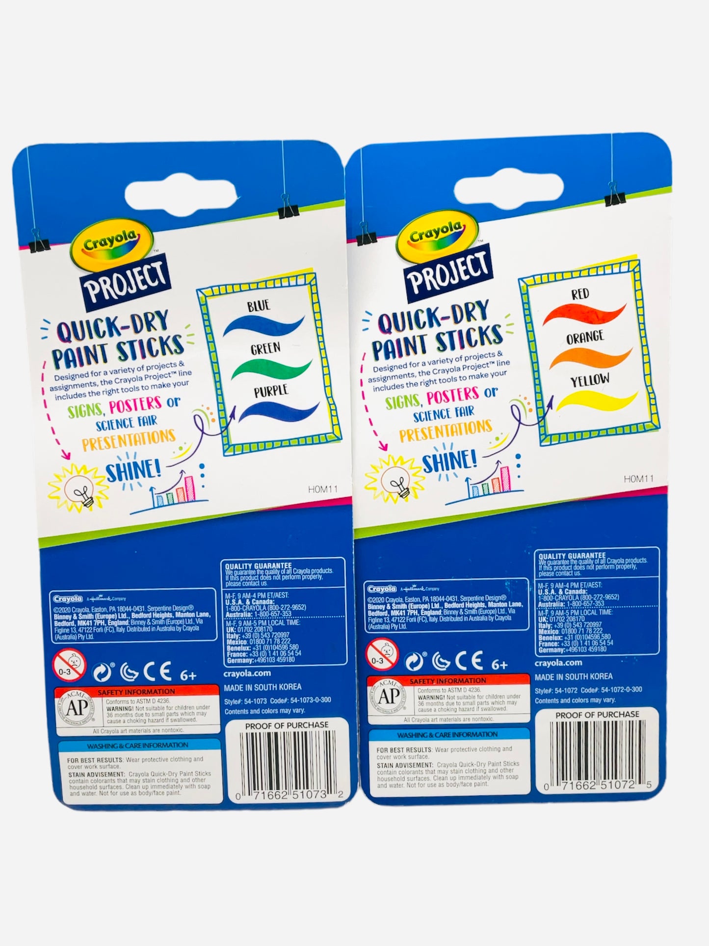 Crayola Project Quick-Dry Paint Sticks (1 Pack Colors May Vary Chosen at Random)